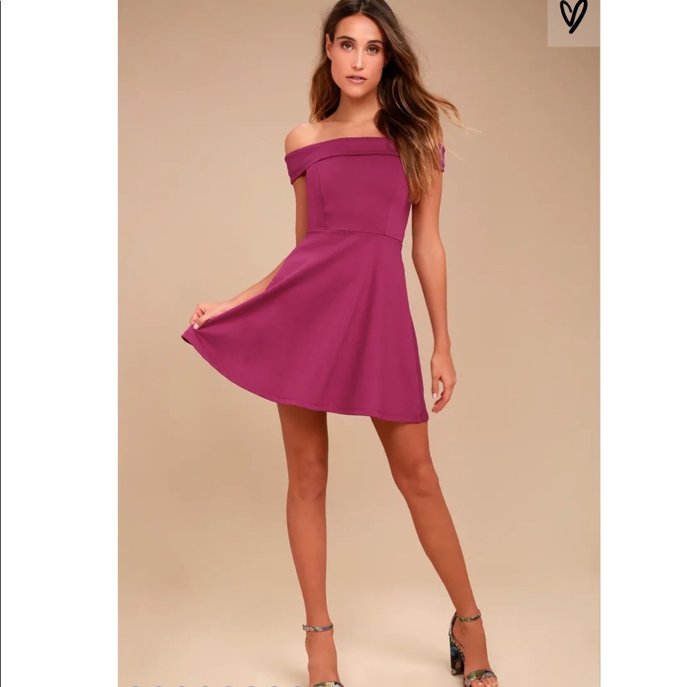 Lulu’s off-the shoulder skater dress